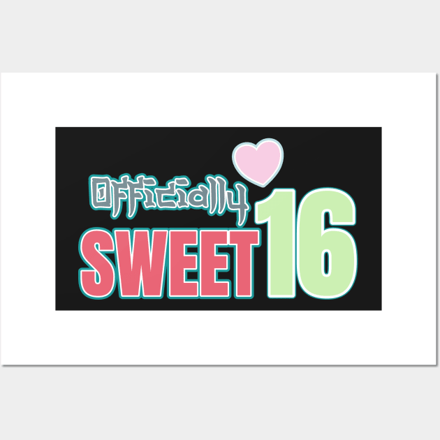 Officially Sweet 16 Wall Art by PlusAdore